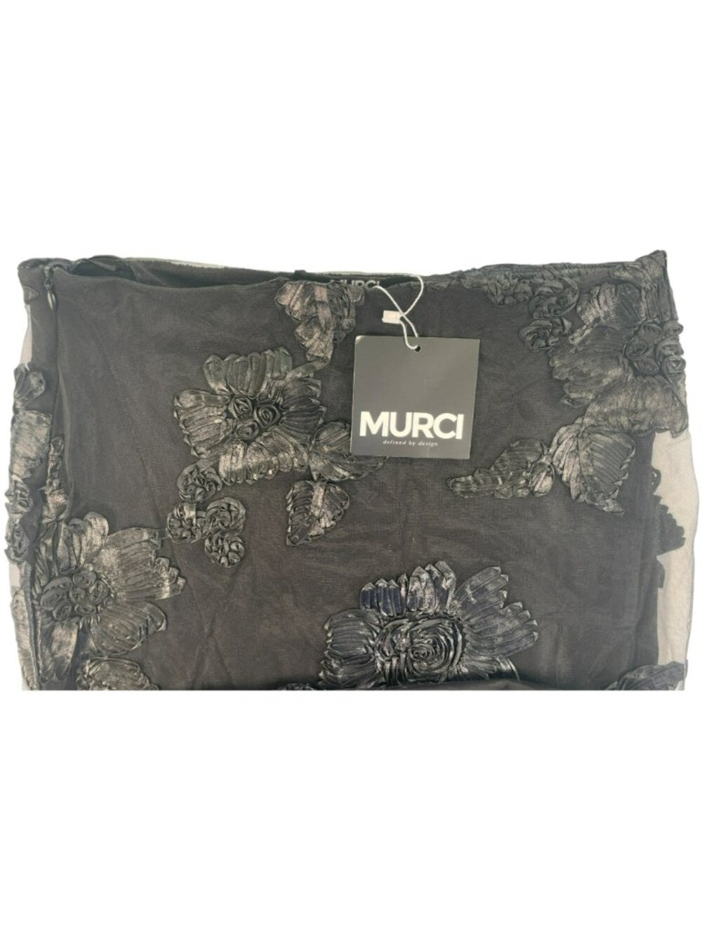 Murci Exclusive Mesh Floral Embroidered Column Maxi Skirt Black Sz UK12 US8 NEW - Picture 6 of 11